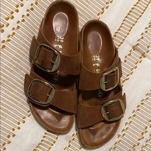 Birkenstock Brown Big Buckle Arizona Sandals